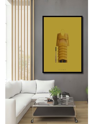 Teona Ahşap Çerçeve Görünümlü Beyonce Sarı Elbise Dekoratif Ahşap Mdf Ev Duvar Tablo Dikdörtgen Ev Duvar Tablo