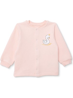 Hellobaby Kız Bebek Kapitone Hırka Kapitone Örme Bisiklet Yaka Atlet Kol