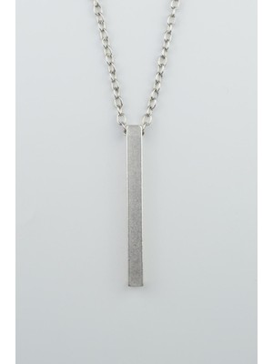 IDR Çubuk Gümüş Kaplama Düz Zincir Kolye