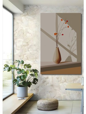 Teona Ahşap Minimalist Dekoratif Ahşap Mdf Vazo Ev/işyeri Duvar Tablosu Dikdörtgen Ev/işyeri Duvar Tablo