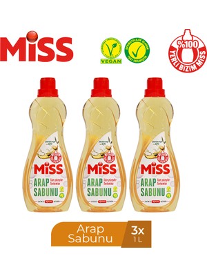 Miss Sıvı Arap Sabunu 1000 ml x 3 Adet