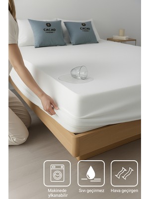 Cacao Home Mikro Fitted Lastikli Alez Su Sıvı Geçirmez Yatak Alezi Battal Tek Çift Kişilik Alez (+30 cm Derinlikli)
