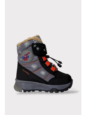 Liger Içi Kürklü Suya Dayanıklı Soğuk Geçirmez Bebe Çocuk Bot Siyah - Turuncu