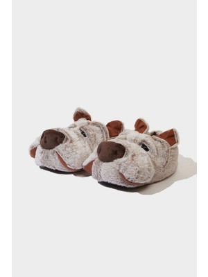 DeFacto Erkek Köpek Temalı Düz Taban Panduf F0470AX25WN