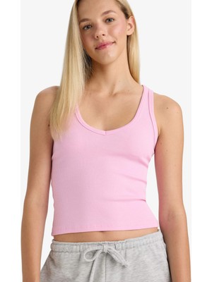 DeFacto Fitted V Yaka Fitilli Kaşkorse Atlet G1346AX25AU