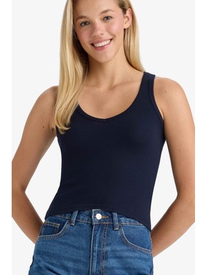 DeFacto Fitted V Yaka Fitilli Kaşkorse Atlet G1346AX25AU