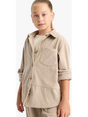 DeFacto Uzun Kollu Gömlek Kız Çocuk F3842A825WN