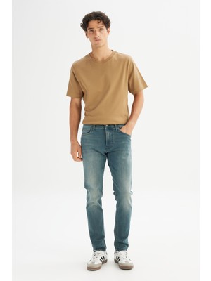 Lee Pamuklu Slim Fit Dar Kesim Cepli Esnek Jean Denim Kot Pantolon