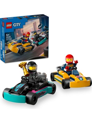 LEGO® City Go-Kartlar ve Yarış Sürücüleri 60400 - 5 Yaş & Üzeri Çocuklar için Yaratıcı Oyuncak Yapım Seti (99 Parça)