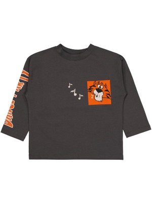 Civil Boys J284 Civil Boys Dance Party Baskılı 2-5 Yaş Sweatshirt