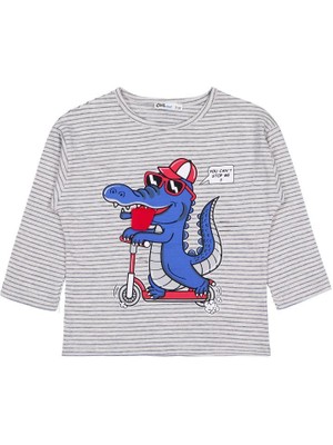 Civil Boys Timsah Baskılı 2-5 Yaş Sweatshirt