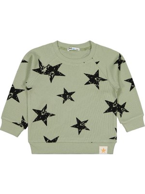 Civil Boys Yıldız Empirme Baskılı 2-5 Yaş Sweatshirt