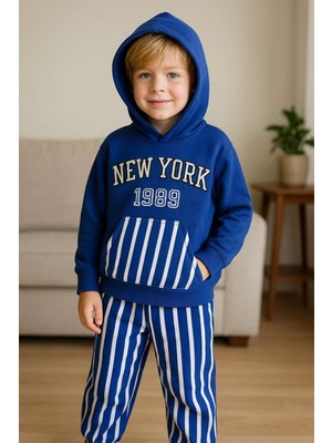 Nakış Detaylı Iki Iplik Kapüşonlu  Eşofman Takımı