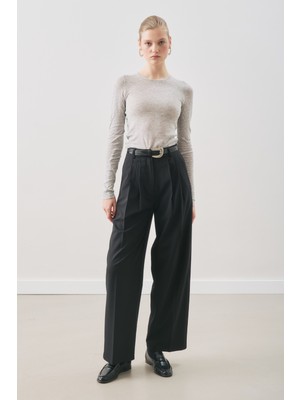 Manuka Classıc Pileli Pantolon Siyah