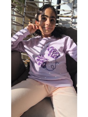 Şimo Butik Bayramlık Kız Çocuk Sweatshirt Bluz Rahat Modern Şık Yumuşacık, Canlı Renkler