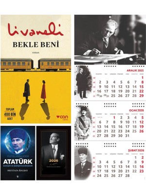 Halk Kitabevi Bekle Beni ve Yüzyılların Lideri Atatürk - Istikbal Ajanda - Imza Duvar Takvimi