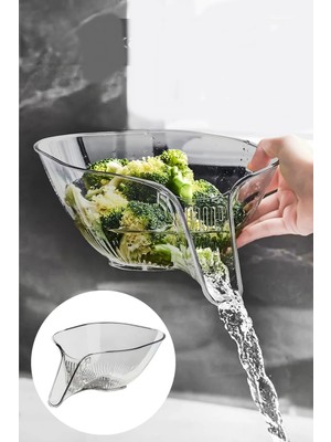 MCM Group Tezgah Yanı Akrilik Mutfak Lavabo Süzgeci Çok Fonksiyonlu Sebze Meyve Yıkama Mutfak Süzgeci