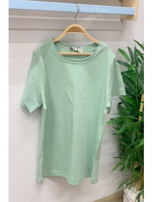 Woorage Unisex Çocuk Basic Kısa Kol T-shirt 5203 Mint