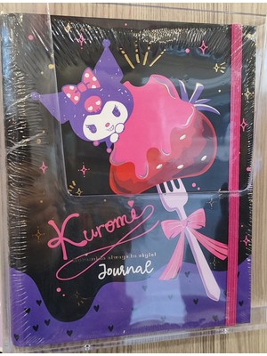Ada Çanta Kırtasiye Kuromi Hello Kitty Sert Kapak Içten Spiralli Journal Çok Amaçlı Defter ( 24CM * 17 cm )