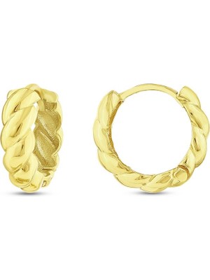 Assos Pırlanta Altın Halka Küpe - 14K