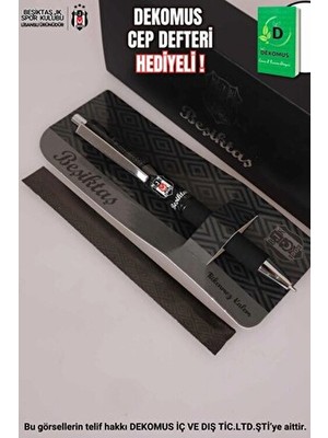 Beşiktaş "dekomus Cep Defteri Hediyeli" Lisanslı Hybrıd Ink Mekanik Tükenmez Kalem