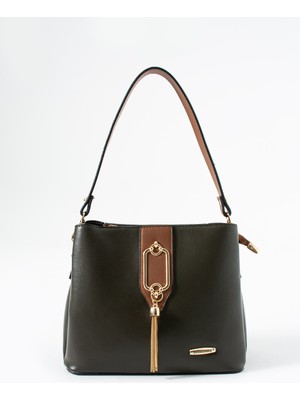 Sanmorris Gold Detaylı 3 Bölmeli Omuz Ve Çapraz Çanta