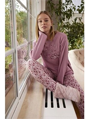 Aydoğan   Termal Uzun Kol Bisiklet Yaka Pijama Takım 30021