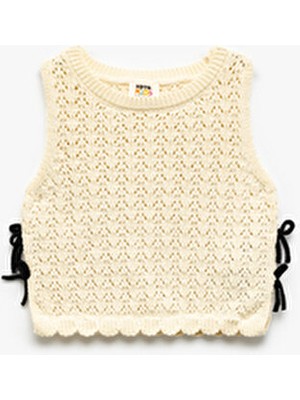 Koton Bisiklet Yaka Ajurlu Kolsuz Triko Crop Atlet