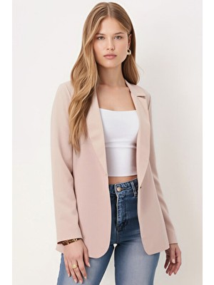 Armonika Kadın Bej Tek Düğmeli Ceket ARM-20K001020