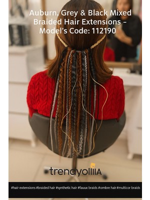 Yk Rasta Saç-Üç Renkli Saç-Bohem Örgü Saç-Afro Tarz Saç