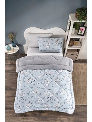 Marla Home Tek Kişilik Welsoft Yorgan Uyku Seti | Lastikli Çarşaflı | Bahar
