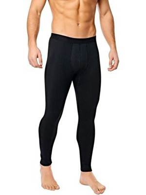 Tutku Erkek Siyah Termal Tayt Mikrofiber Kumaş ile Rahat ve Gizli Cep Özelliği