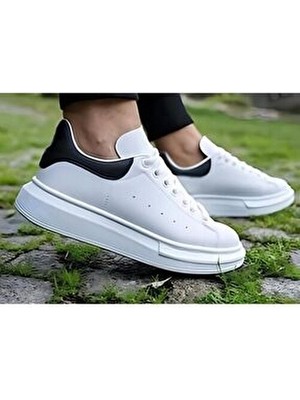 Trend Esto Lorenzo Unisex Beyaz-Siyah Spor Ayakkabı