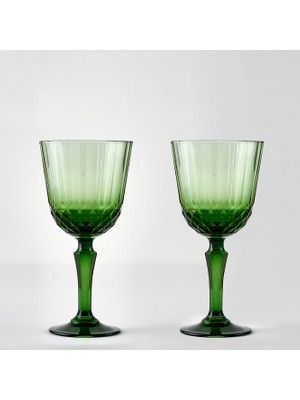 Bella Maison Colore Kesme Kadeh 2'li Yeşil (310 Cc)