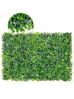 A Kalite Yapay Çiçek Duvar Kaplama Panel Şimşir Tabaka 40X60 cm Yeşil Dikey Bahçe