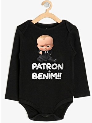 Patron Benim Baskılı Bebek Body Zıbın