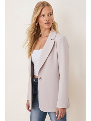 Armonika Kadın Ekru Tek Düğmeli Ceket ARM-20K001020