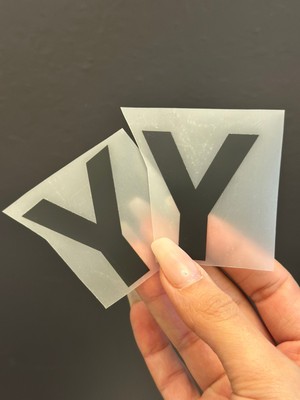 Gönülden Tasarım 2 Li Ütü Ile Yapışan Y Harfi Arma Transfer Baskı 5x4 cm