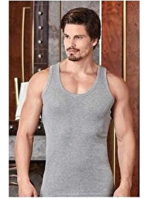 Berrak 3 Adet Erkek Gri Askılı Atlet Nefes Alabilir Dokuma Kumaş ve Hafif Tasarım