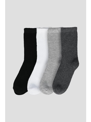 Defne Baby 4 Çift Mevsimlik Erkek Çocuk Soket Çorap