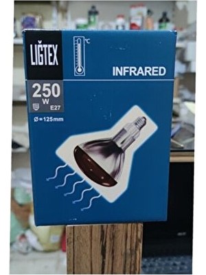 Liğtex 250 Watt Kırmızı Işık Isıtıcı Lamba Kümes Isıtıcı Ampül E27 Kullanım Alanı İçin