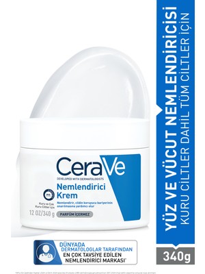 Cerave Nemlendirici Krem Kuru Ciltler Seramid ve Hyalüronik Asit İçerikli 340 gr