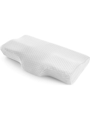 Simple The Pillow Ortopedik Yastık Visco Yastık Boyun Yastığı Boyun Fıtığı Yastığı Ortopedik Boyun Yastığı Memory Foam Servikal Yastık V-NY1-08K 60*34*11 CM