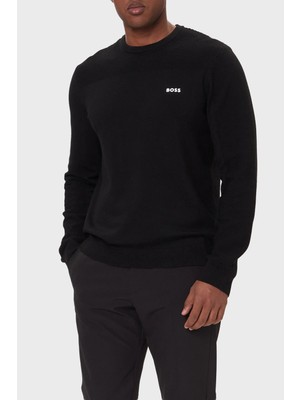 Boss Yün Karışımlı Regular Fit Bisiklet Yaka Kazak Erkek Kazak 50547507 001