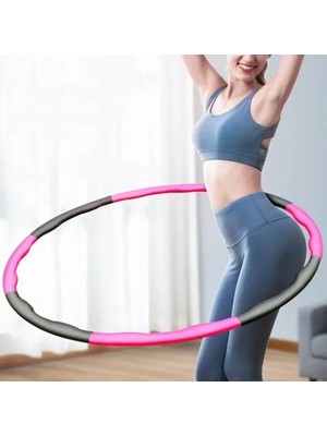 TeknoClass Hulalop Egzersiz Çemberi 8 parçalı Ayarlanabilir Ağırlıklı 1kg 72/85/95 cm Hoop Bel Bölgesi