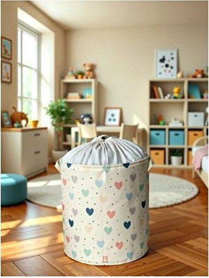  health fileli çok amaçlı oyuncak saklama kutusu çamaşır sepeti katlanır düzenleyici sepet 37x40