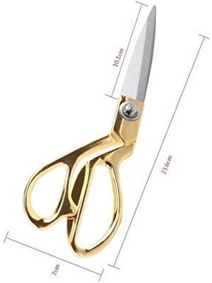  orijinal kumaş kot deri kesim profesyonel terzi makası çelik büyük boy altın renk özel kutusunda