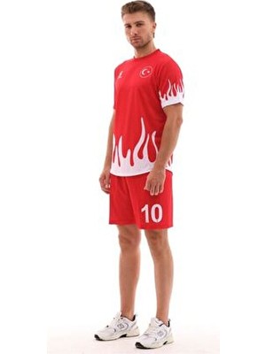 Sportech Forma Şort Takım Alevli Türkiye (Tek Kelime Isim Yazılır)-Xs