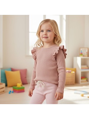 Seabubbles Omuzu Fırfırlı Kız Çocuk Taytlı Takım  ST09474