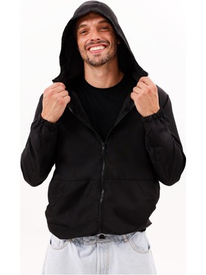 Freemen Erkek Kapüşonlu Su Ve Rüzgar Geçirmez Oversize Yağmurluk